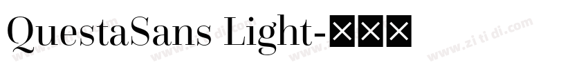 QuestaSans Light字体转换